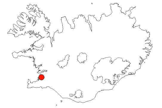 Blikastaðakró-Leiruvogur á Íslandskorti