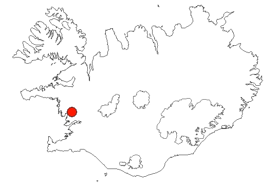 Andakíll á Íslandskorti