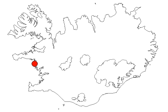Mýrar-Löngufjörur á Íslandskorti