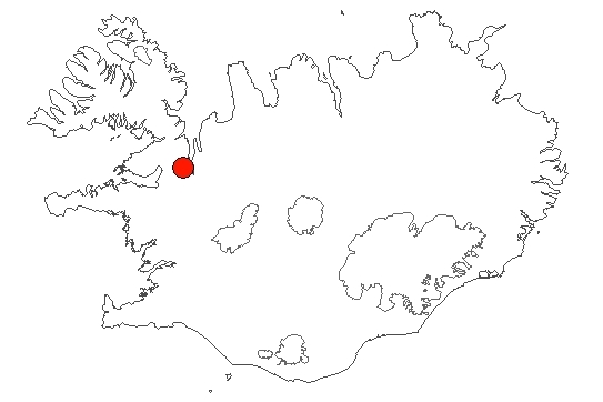 Laxárdalsheiði á Íslandskorti