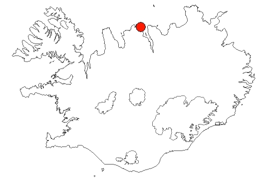 Hvanndalabjorg á Íslandskorti