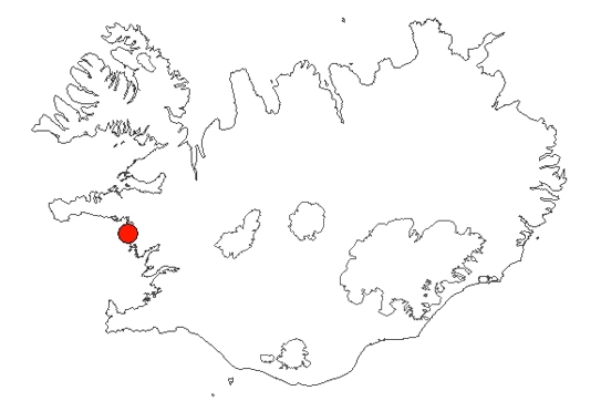 Borgarfjörður, Mýrar og Löngufjörur á Íslandskorti