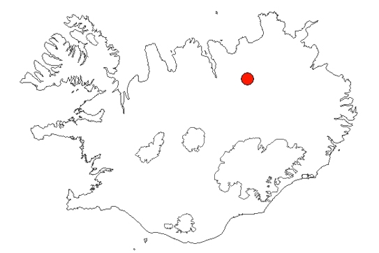 Mývatn og Laxá á Íslandskorti