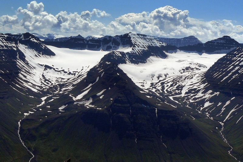 Teigarjökull og Búrfellsjökull á Tröllaskaga