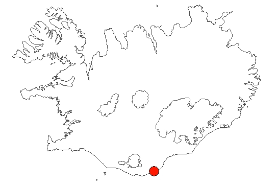 Kúðafljót  á Íslandskorti